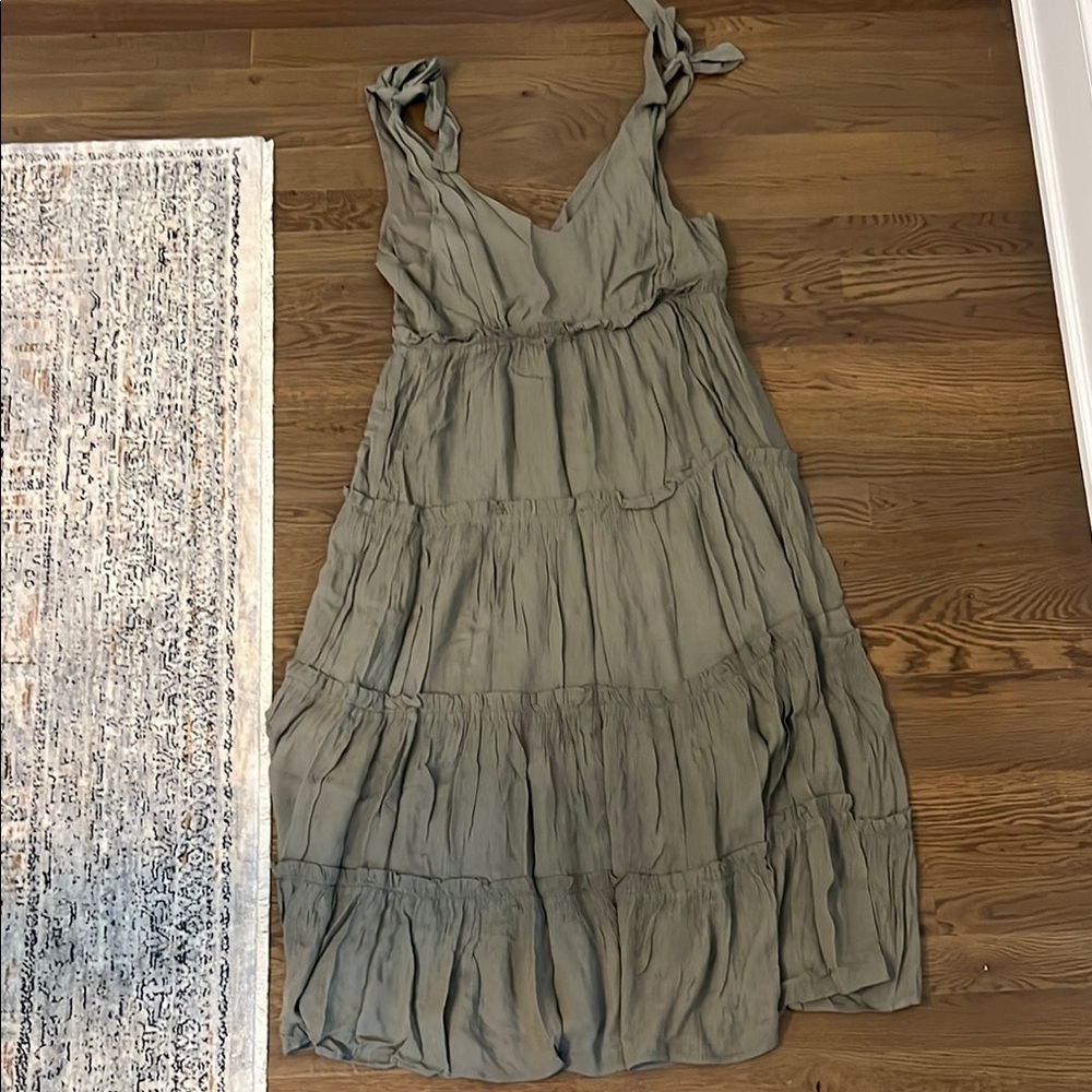 Elegant Gray Tiered Dress
